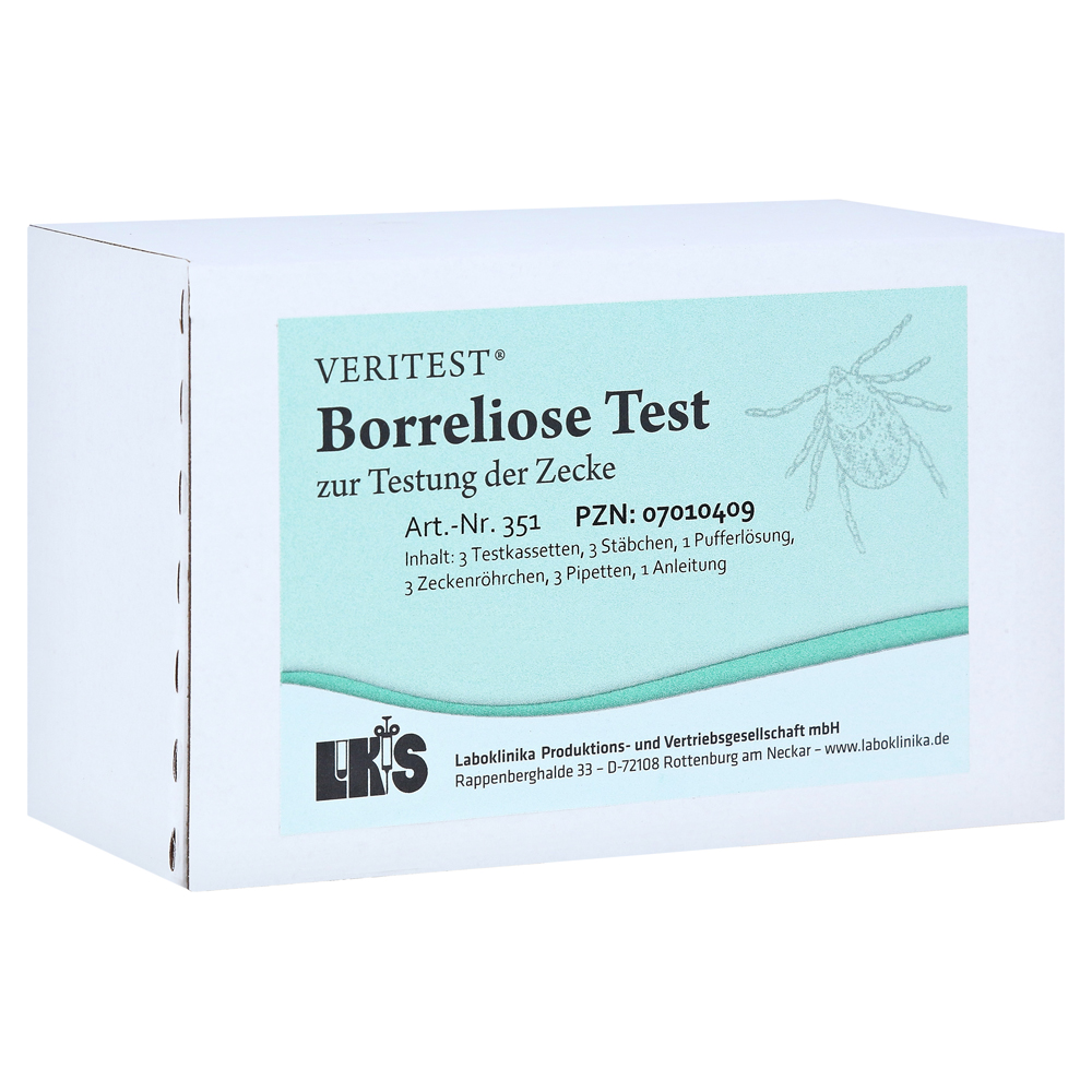 Borreliose Test zur Testung der Zecke Testkarte 3 St 3 St Borreliose Test zur Testung der Zecke Testkarte 3 St 3 St